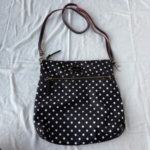 Kate Spade Black and White Polka Dot Crossbody Bag